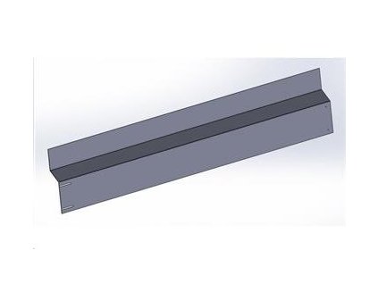 Zadní krycí plech 2050 mm JIH hliníkový