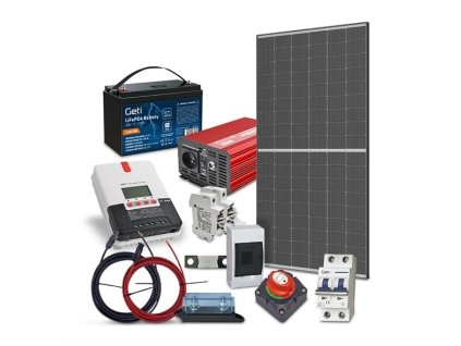 Solárna zostava ostrovná TRINA 880Wp, batéria LiFePO4 24V 100Ah, menič 24V/230VAC 2000W