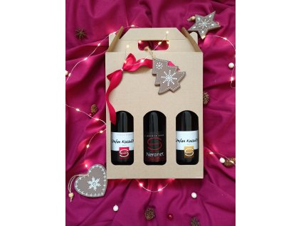 Vánoční krabice likérových vín