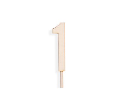 Wooden number 1 65x17mm