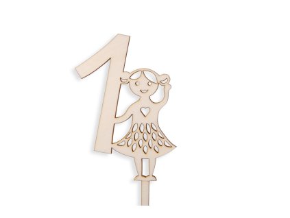 Wooden doll with 1 98x73mm, length 105mm