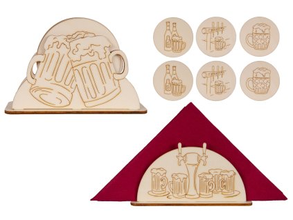f7466040003411 01 Stojanek na ubrousky pullitry pivo s podtacky a stojanek na podtacky