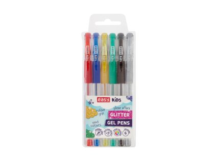 Gélové popisovacie pero s trblietkami, 6ks