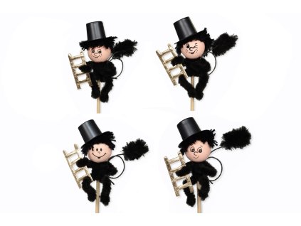 Chimney sweep on a stick with ladder and brush 60mm