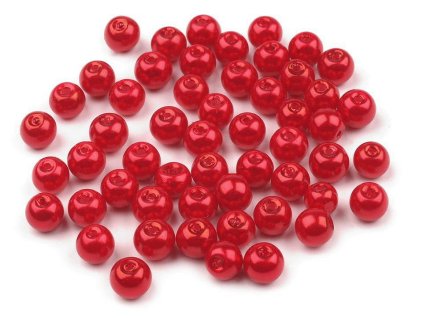 Sklenené voskované perly 6mm, 50g, cca 185ks