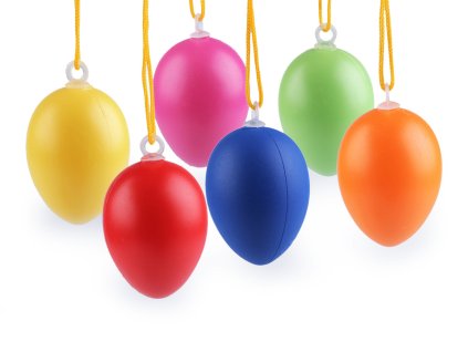 Easter hanging eggs 30mm, plastic, 24pcs