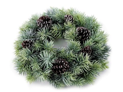 Umělý vánoční věnec s šiškami Ø 30cm