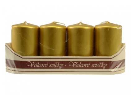 Adventné sviečky – valec, metalické farby