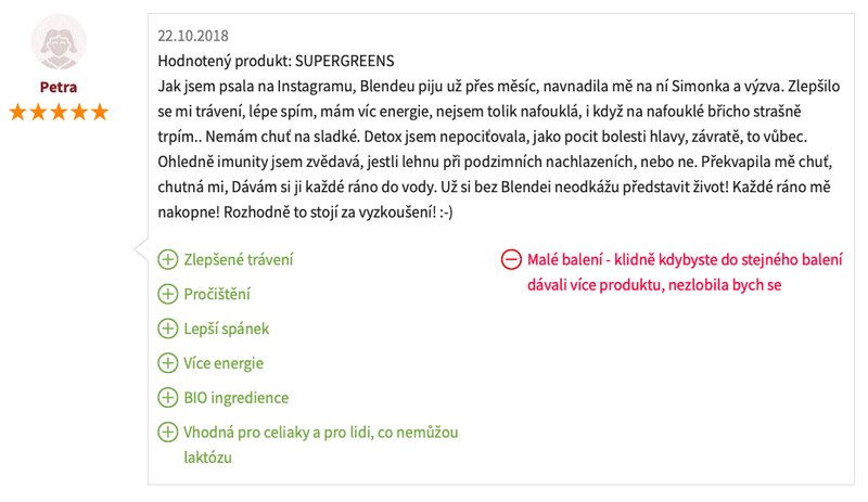 recenze Blendea zlepšení trávení