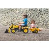 FALK - Šlapací traktor Komatsu s vlečkou a nakladačem