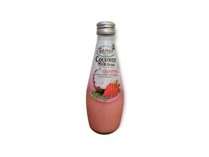 Kokosový mléčný nápoj jahoda s kousky želé SAMUI 290 ml