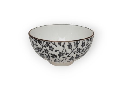 Porcelánová mistička šedý potisk LUCKY TIME 11 cm