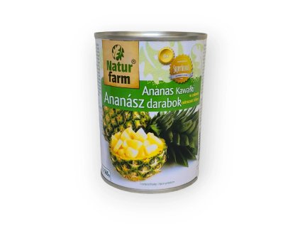 Ananas kousky ve sladkém nálevu NATUR FARM 565 g