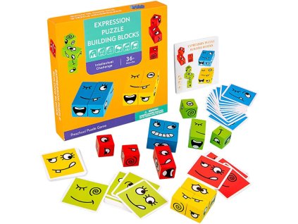5866 7 drevene puzzle stavebni bloky