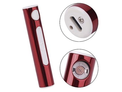 Elektronický USB zapalovač GERUI (Barva Červená)