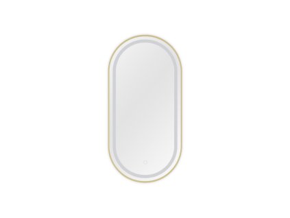 108531 8 zrcadlo micedi l s led osvetlenim 50x100 cm zlate