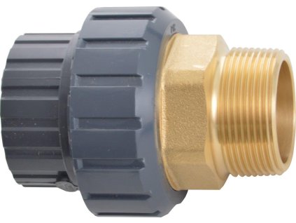 PVC tvarovka - Šroubení 63 x 2“ ext. mosaz