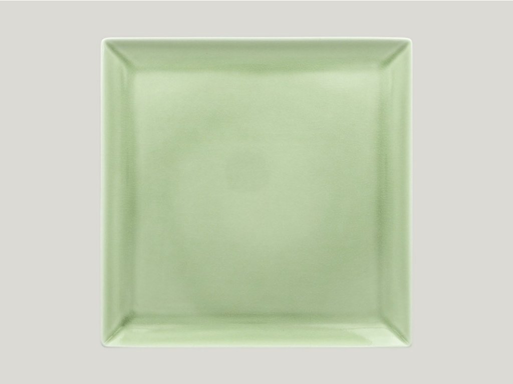 RAK Vintage talíř mělký čtvercový, zelený 30,2 × 30,2 cm | RAK-VNEDSQ30GR