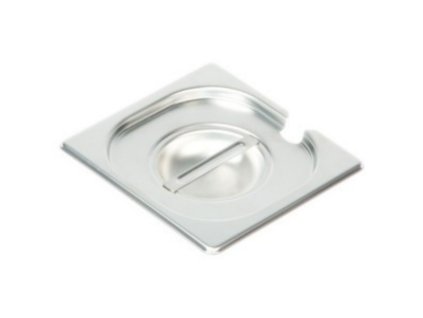 Víko s výřezem na naběračku na gastronádoby bez úchytů GN 1/6