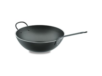 Pánev WOK 30 cm – modrá ocel
