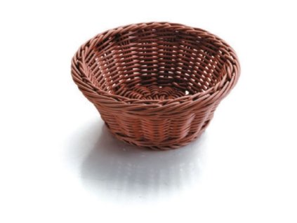 Košík na pečivo polypropylenový kulatý 26 × 8 cm, tmavý