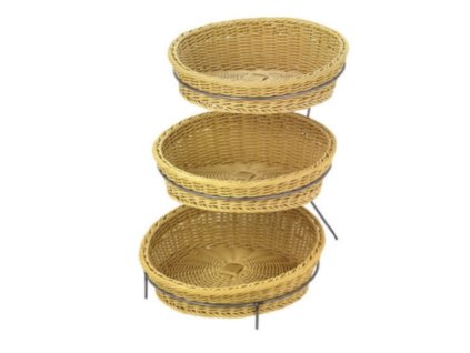 Stojan 3patrový pro koše, asymetrické