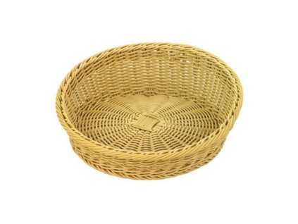 Košík polyratan asymetrický, světlý