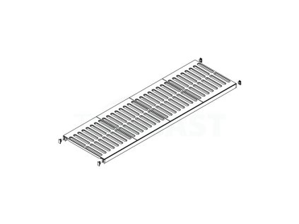 Police k regálu 300 mm, délka 1391 mm