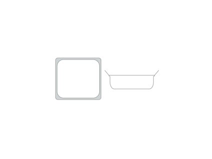 Gastronádoba se sklápěcími úchyty GN 2/3 100 mm