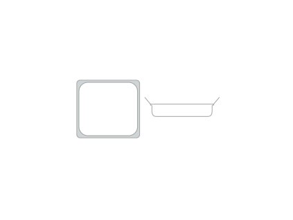 Gastronádoba se sklápěcími úchyty GN 2/3 065 mm