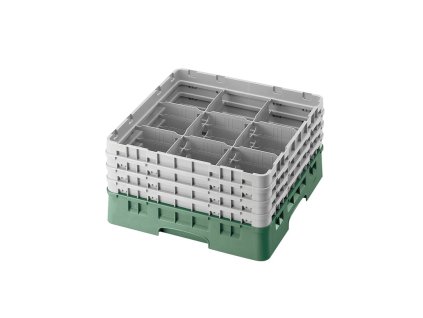 Koš Camrack 9 pozic, výška sklenice 30 cm - Zelená