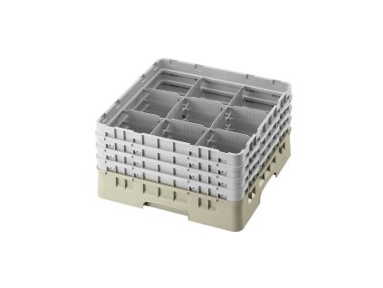 Koš Camrack 9 pozic, výška sklenice 17,4 cm - Béžová
