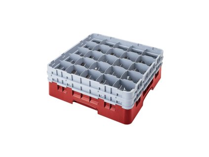 Koš Camrack 25 pozic, výška sklenice 9 cm - Červená