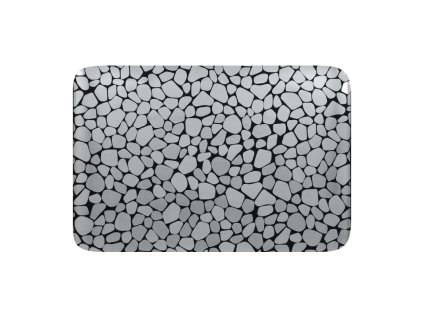 RAK Cobbles talíř obdélníkový 33 × 22 cm, stříbrný | RAK-CBAURPW33