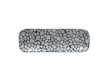 RAK Cobbles talíř obdélníkový 33 × 11 cm, stříbrný | RAK-CBAURPN33