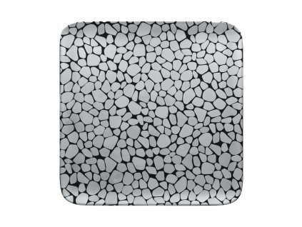 RAK Cobbles talíř čtvercový 30 × 30 cm, stříbrný | RAK-CBAUSP30