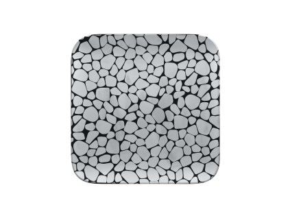RAK Cobbles talíř čtvercový 22 × 22 cm, stříbrný | RAK-CBAUSP22