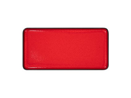 RAK Fractal talíř mělký obdélníkový 32 × 16 cm, červený | RAK-FRFTRTF32R