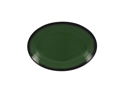 RAK Lea talíř mělký, oválný 26 × 19 cm, tmavě zelený | RAK-LENNOP26DG