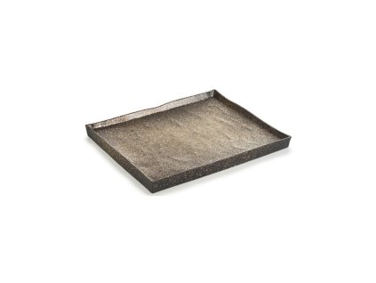 Solstice talíř obdélníkový 21 × 17,5 × 1,5 cm, cosmos gold