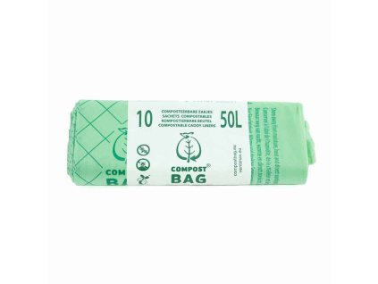 Kompostovatelné pytle na odpadky 50l, hvězdicová základna (1 role)