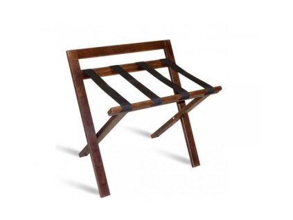 Skládací hotelový kufrbox s opěrkou - mořené dřevo