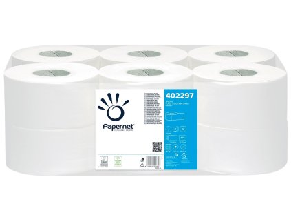 Toaletní papír PAPERNET jumbo, 19 cm/10 cm, 2 vrstvy, celuloza, 1 x 12 rolí