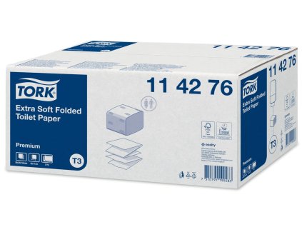 Tork Premium skládaný toaletní papír Extra Soft, 2 vrstvy, bílý, 7560 ks