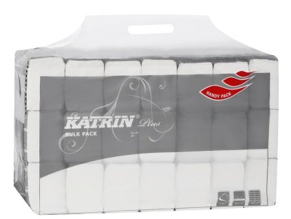 89551 toaletni papir katrin plus skladany 2 vrstvy bily 200 ut