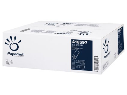 Ručník papírový skládaný W SUPER ECO PAPERNET premium, 2vr., 3000 ks, bílý,