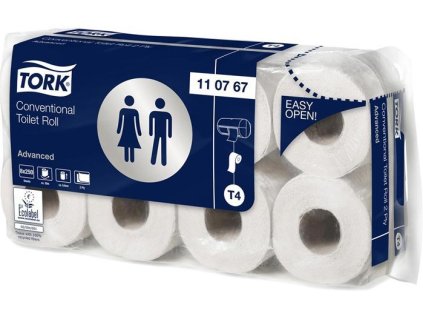 Tork toaletní papír konvenční role, 2 vrstvy, bílá, 8 x 8 rolí