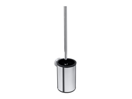 Wc souprava závěsná, chrom, černý kartáč