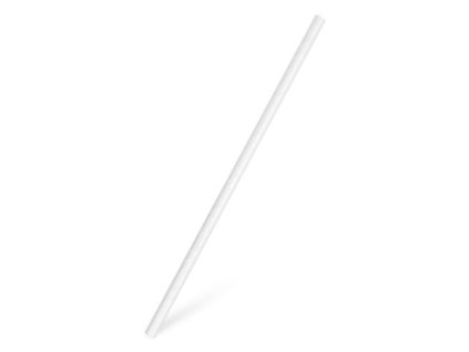 Slámka papírová bílá `JUMBO` Ø8mm x 25cm [100 ks]
