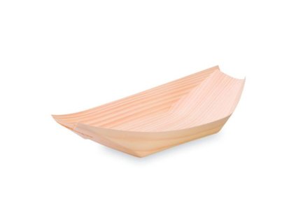 Fingerfood miska (dřevěná FSC 100%) lodička 21,5 x 11 cm [100 ks]
